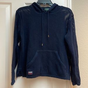 LAUREN Ralph Lauren Navy mesh hoodie